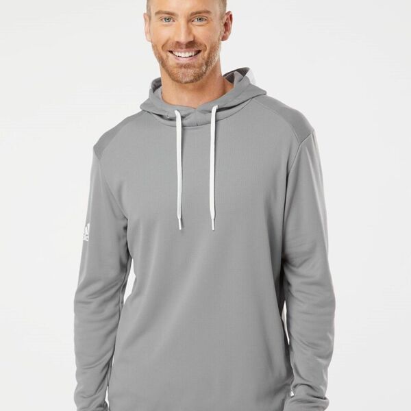 Men's Textured Mixed Media Midweight Hooded Sweatshirt Thumbnail