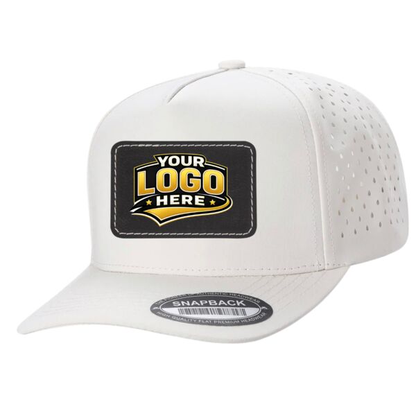 WHITE CCW Laser Mesh Hat with Black Patch 3.5"x2.5"  Thumbnail